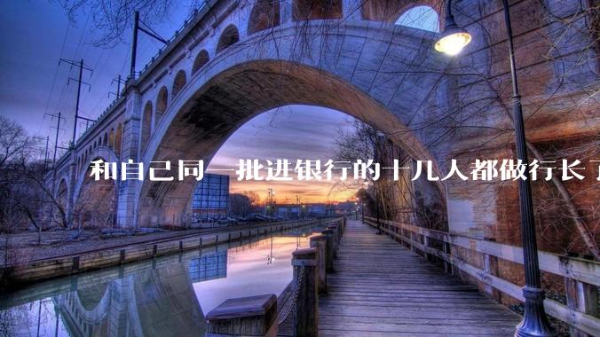 和自己同一批进银行的十几人都做行长了，我心态崩了，该怎么调整？
